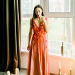 Offbeat Red and White wedding dress by Anna Skoblikova