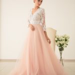 Pink Wedding Dress with powder shade by Anna Skoblikova