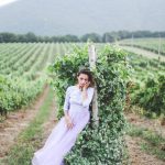 Gentle lilac Wedding dress by Anna Skoblikova
