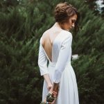 Silk Wedding Dress with V back by Anna Skoblikova