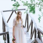 Romantic Wedding dress from lace and silk by Anna Skoblikova