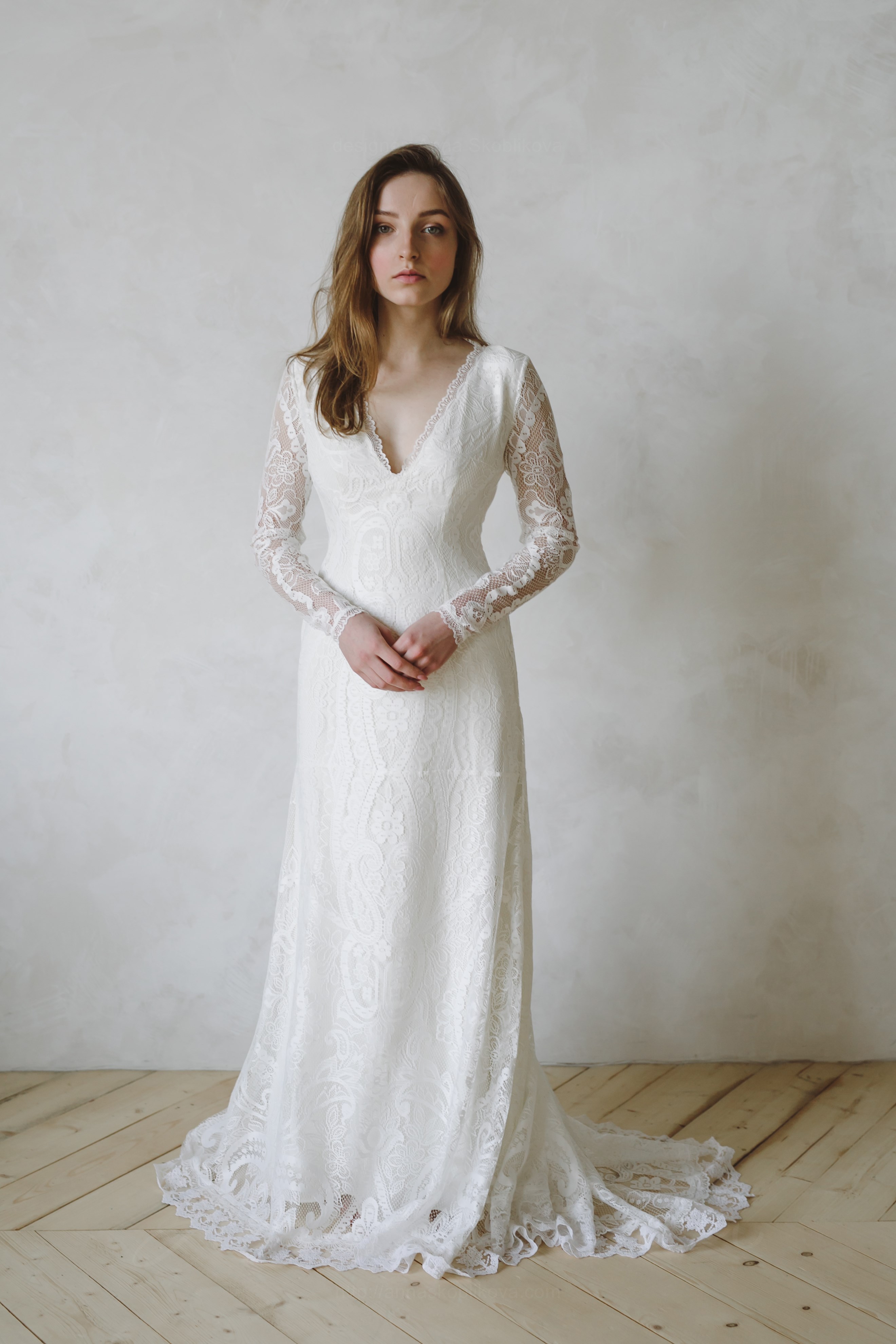 Hippie Wedding Dress in Boho Style - Leoni by Anna Skoblikova