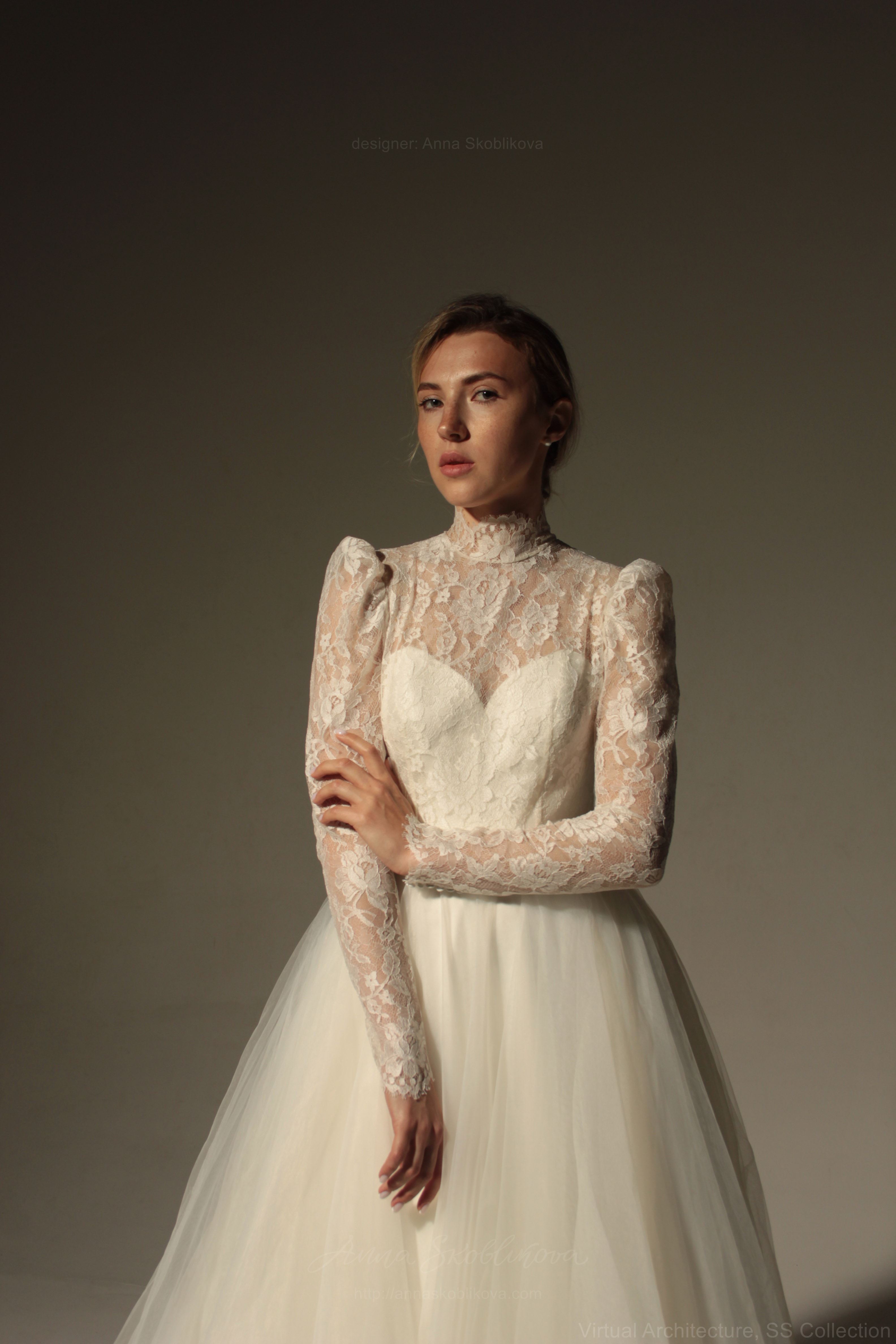 High neck long sleeve wedding dress - Anna // Anna Skoblikova // 0189 // Photo 1